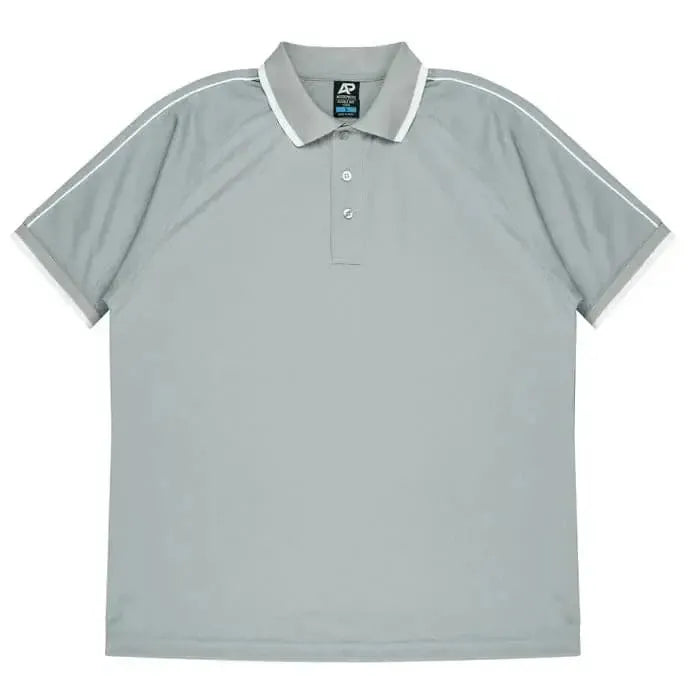 Aussie Pacific Double Bay Men's Polo Shirt 1322 Aussie Pacific SILVER/WHITE S